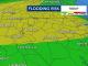 Level 1 risk: Heavy rain, strong winds and isolated flooding possible Sunday afternoon