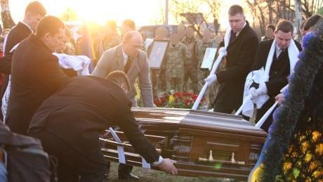 Canadian killed in Ukraine remembered as 'great son' at Kyiv funeral