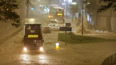 Intense rainfall drenches Hong Kong, causes widespread flooding
