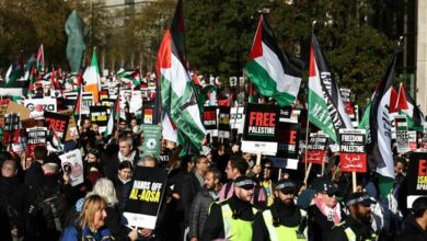 Pro-Palestinian march draws hundreds of thousands in London to call for cease-fire