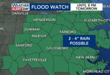 WRAL Weather Alert Day: Flood watch expands to Triangle, waves of rain pass next 24 hours