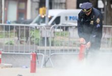 Man sets himself on fire outside N.Y. courthouse where Trump trial being held