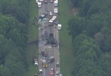 Five people killed in multi-vehicle crash on I-95 in Wilson County; both northbound lanes closed