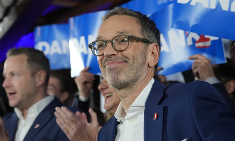 Austrian far-right party wins national vote but its chances of governing are unclear