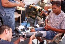 Gaza man's 'soul returned to life' upon getting new prosthetic leg