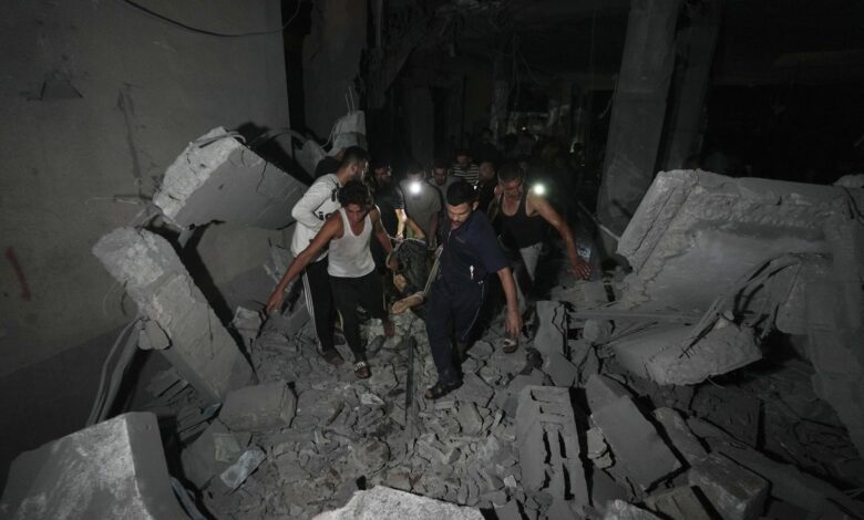 A strike on a mosque kills 19 as Israel bombards northern Gaza and southern Beirut