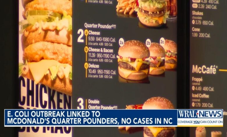 E. coli outbreak linked to McDonald's quarter pounder in several states, CDC says