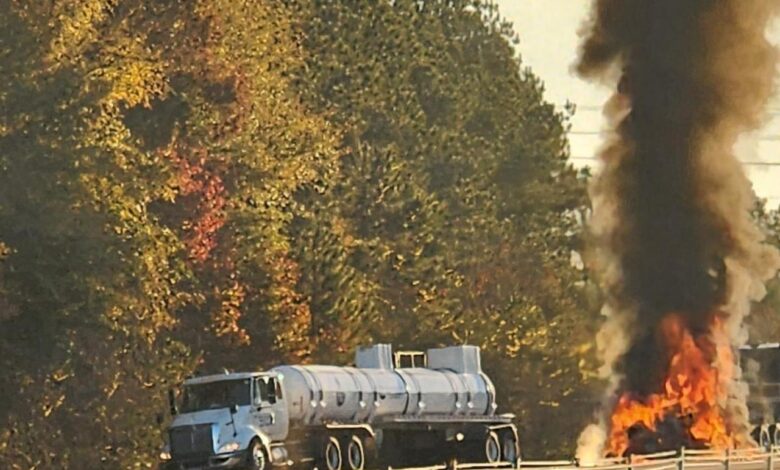 I-87 reopens in Wake County after tractor-trailer fire, thick smoke stops drivers