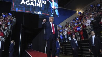 Trump detours to blue state Virginia as he and Harris crisscross swing states