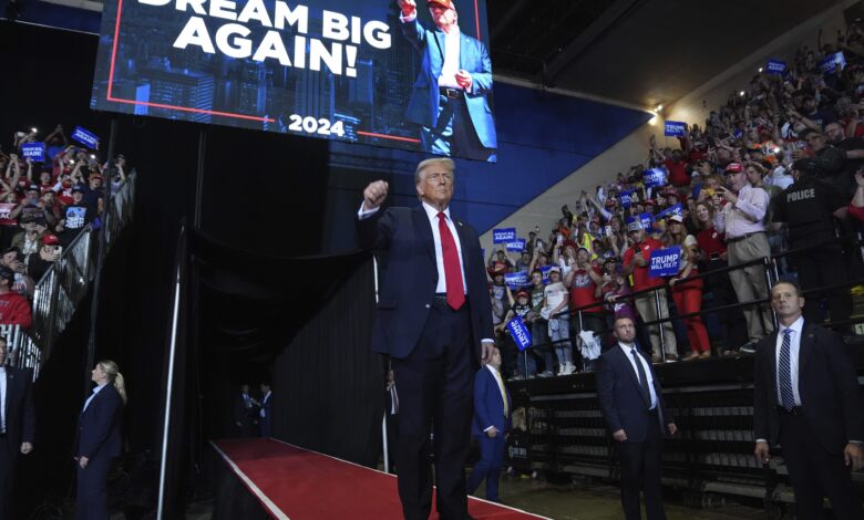 Trump detours to blue state Virginia as he and Harris crisscross swing states