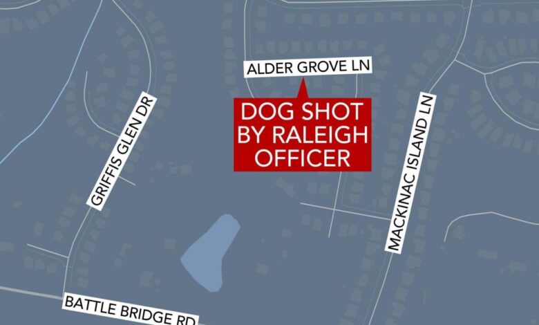 Raleigh officer fatally shoots dog on Christmas Eve