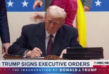 Inauguration Day Latest: Trump signs first round of executive orders