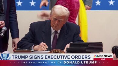 Inauguration Day Latest: Trump signs first round of executive orders