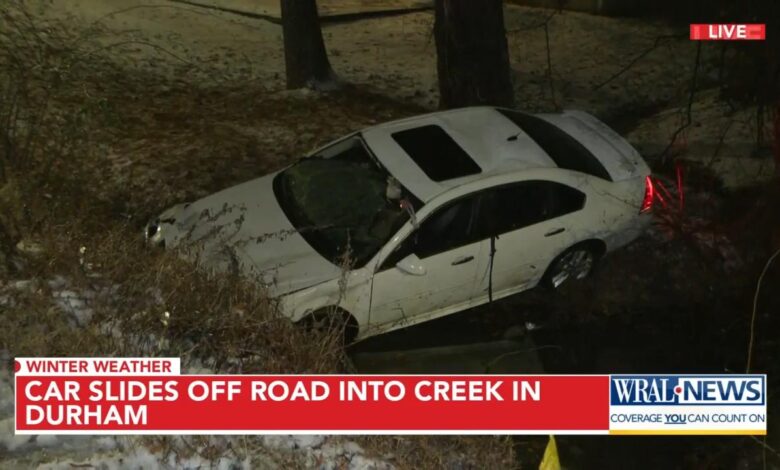 Vehicle pulled from creek after crash on Dearborn Drive, 2 hospitalized with minor injuries