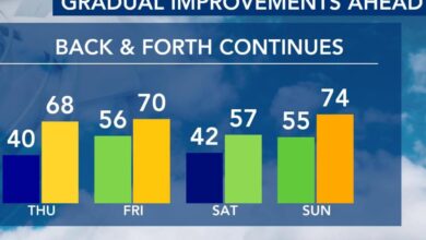 Cold, rainy morning makes way for sunny afternoon in the 70s ☀️