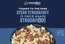 Flavor-Packed Fan-Favorite Dish, Steak Stroganoff, Returns to Fast-Casual Chain