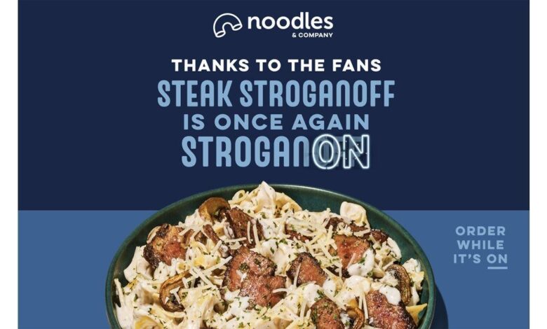 Flavor-Packed Fan-Favorite Dish, Steak Stroganoff, Returns to Fast-Casual Chain