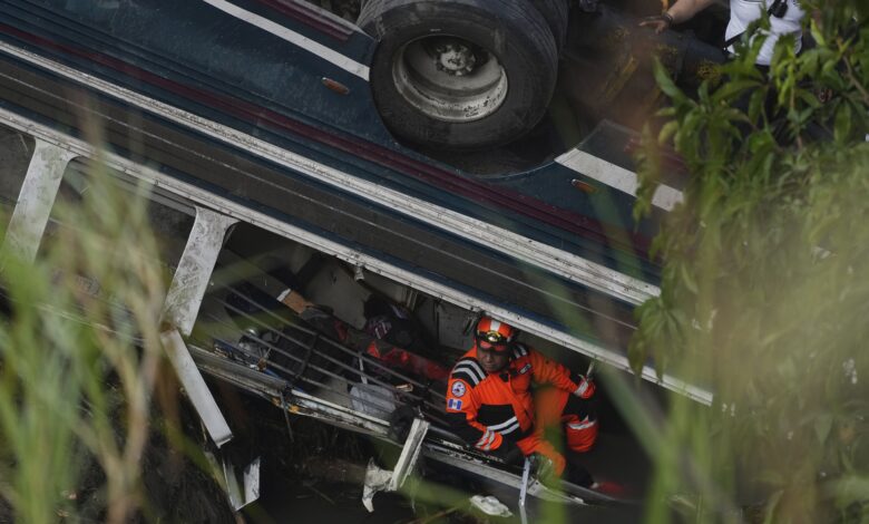 More than 50 are dead after a bus plunged into a gorge in Guatemala