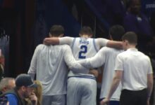 Flagg injures left ankle in Duke's ACC Tournament victory, 'long shot' to play Friday