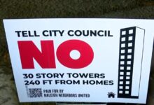 Raleigh's Glenwood neighbors rally against 30-story tower near historic district