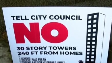Raleigh's Glenwood neighbors rally against 30-story tower near historic district