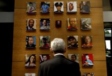 An exhibit honoring victims of gun violence is taken down at ATF headquarters